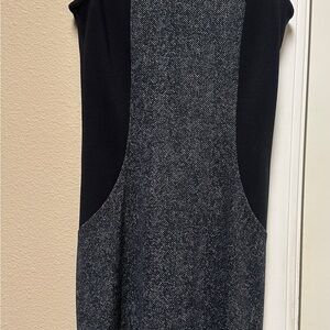 MICHAEL Michael Kors Black and Gray Patterned Midi Dress